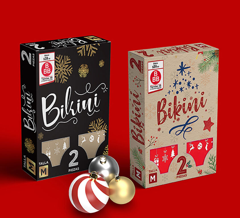 Tiendas 3B – Packaging Bikini Navidad